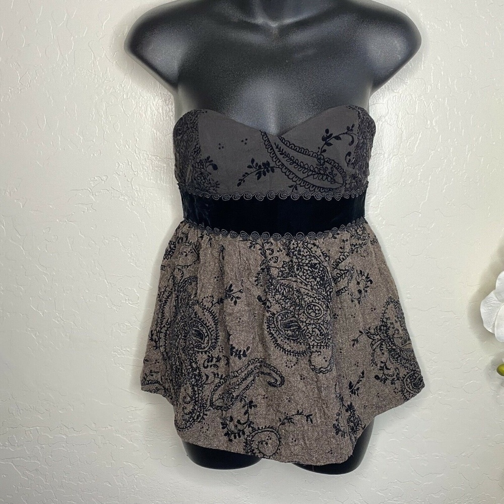 Tibi Strapless Peplum Top Size 6
